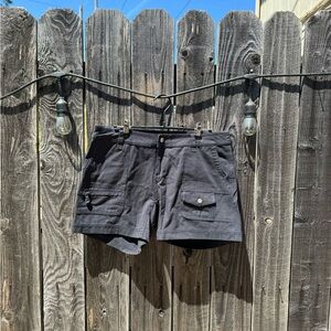 Marmot Charcoal grey khaki cargo shorts size 8/medium cotton polyester elastane